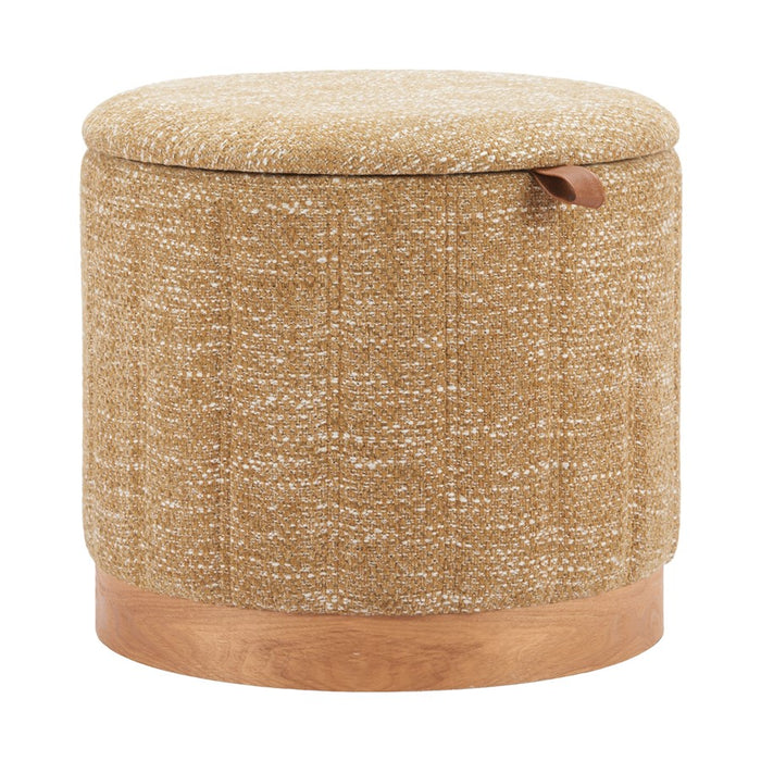 Zuo Modern Fije Storage Ottoman, Oat Yellow - 110770