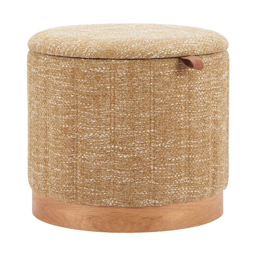 Zuo Modern Fije Storage Ottoman, Oat Yellow - 110770