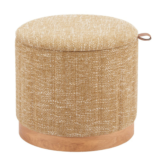 Zuo Modern Fije Storage Ottoman, Oat Yellow