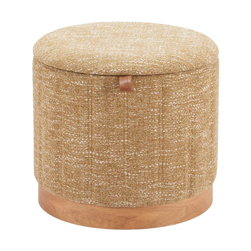 Zuo Modern Fije Storage Ottoman, Oat Yellow