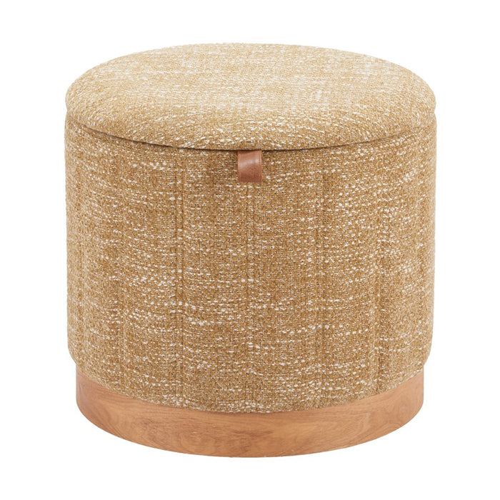 Zuo Modern Fije Storage Ottoman, Oat Yellow
