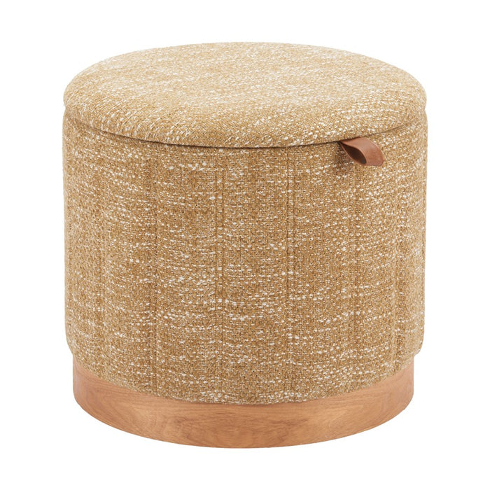 Zuo Modern Fije Storage Ottoman, Oat Yellow