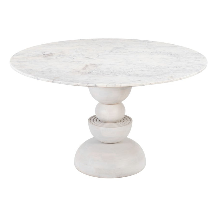 Zuo Modern Astri Dining Table, Whitewashed