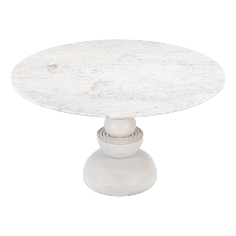 Zuo Modern Astri Dining Table, Whitewashed