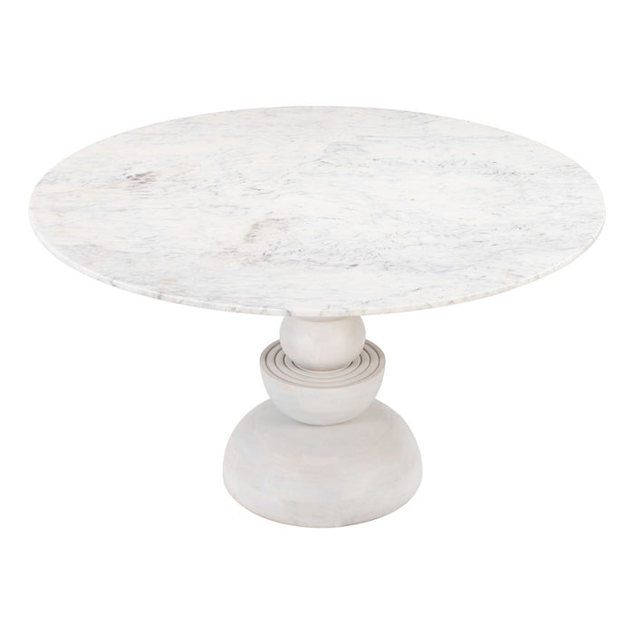 Zuo Modern Astri Dining Table, Whitewashed