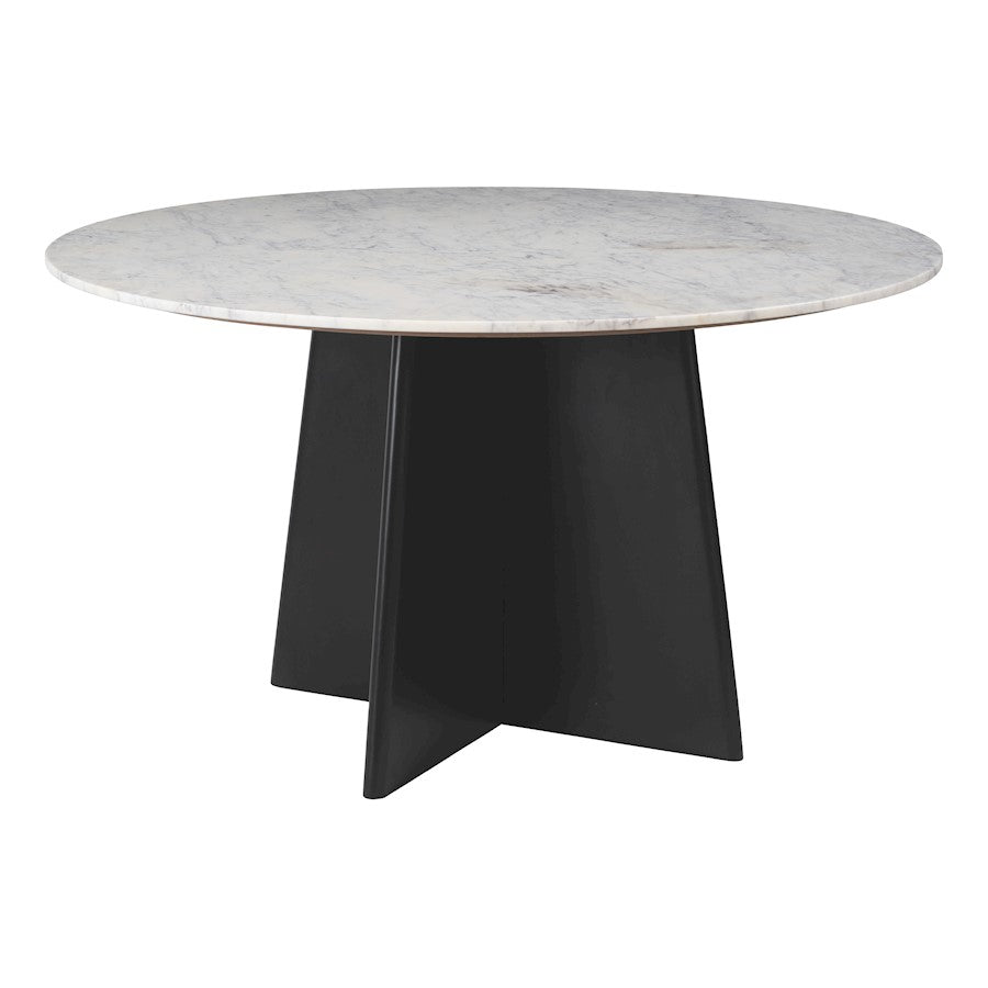 Zuo Modern Strela Dining Table, White/Black - 110808