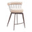 Zuo Modern Saku Swivel Counter Stool, Beige/Brown