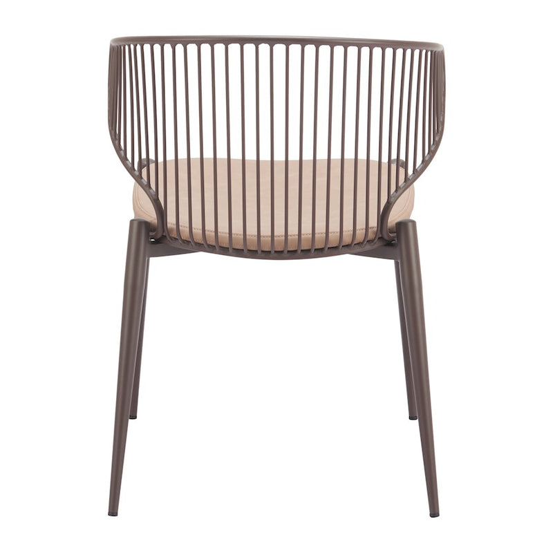 Zuo Modern Silues Dining Chair, Taupe/Brown