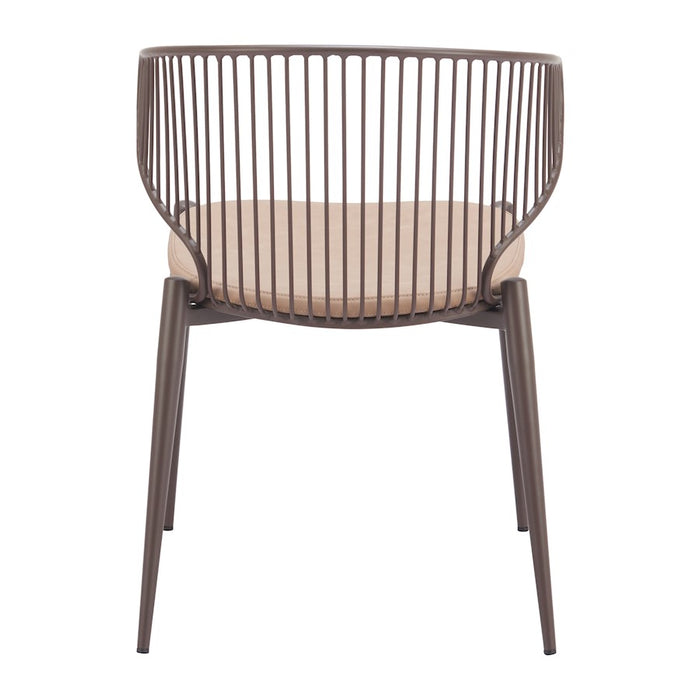 Zuo Modern Silues Dining Chair, Taupe/Brown