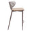 Zuo Modern Silues Counter Stool Set of 2, Taupe/Brown