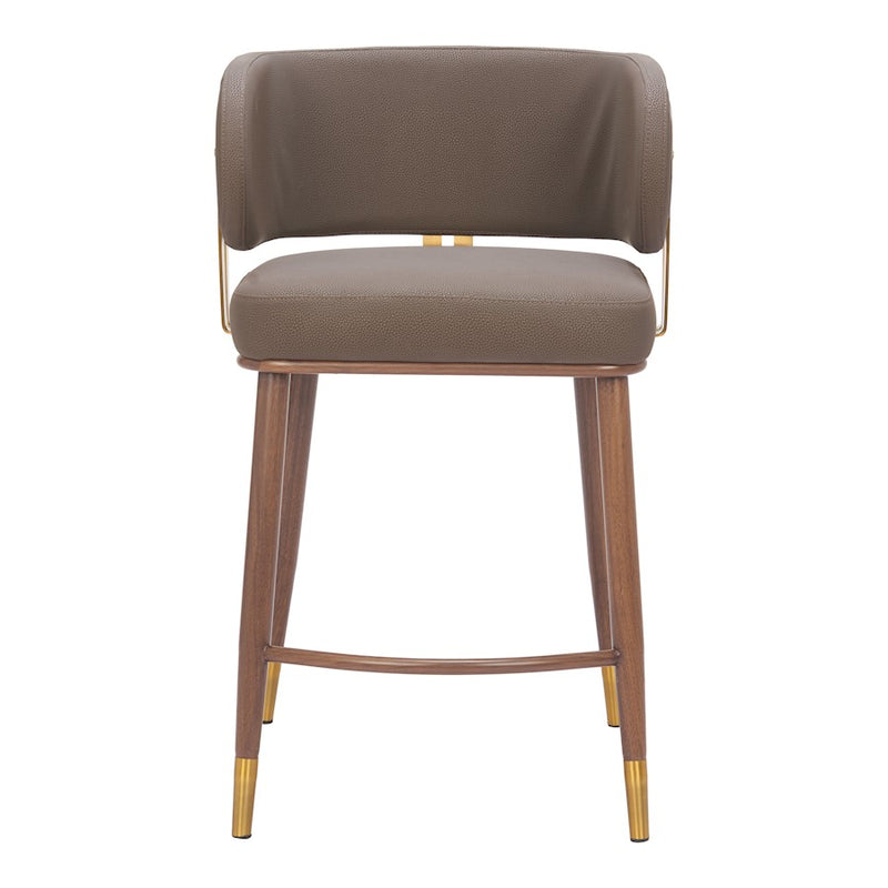Zuo Modern Brew Counter Stool, Brown/Walnut
