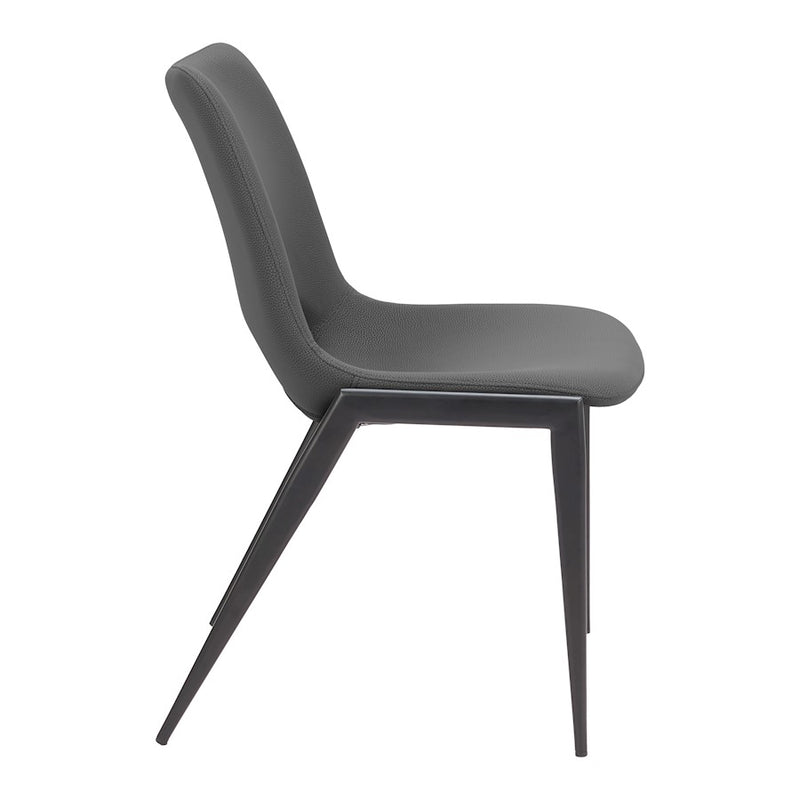 Zuo Modern Desi Armless Dining Chair Set of 2, Black