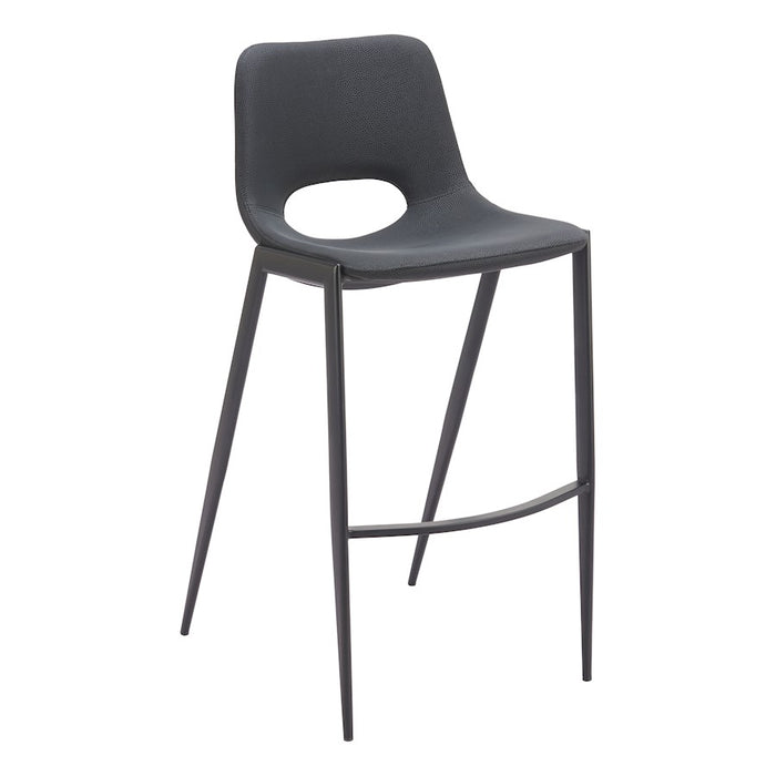 Zuo Modern Desi Armless Barstool Set of 2, Black - 110827