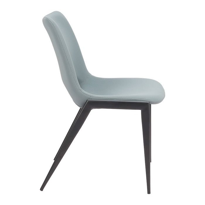 Zuo Modern Desi Armless Dining Chair Set of 2, Azure Gray