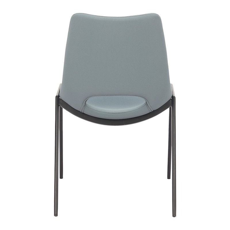 Zuo Modern Desi Armless Dining Chair Set of 2, Azure Gray