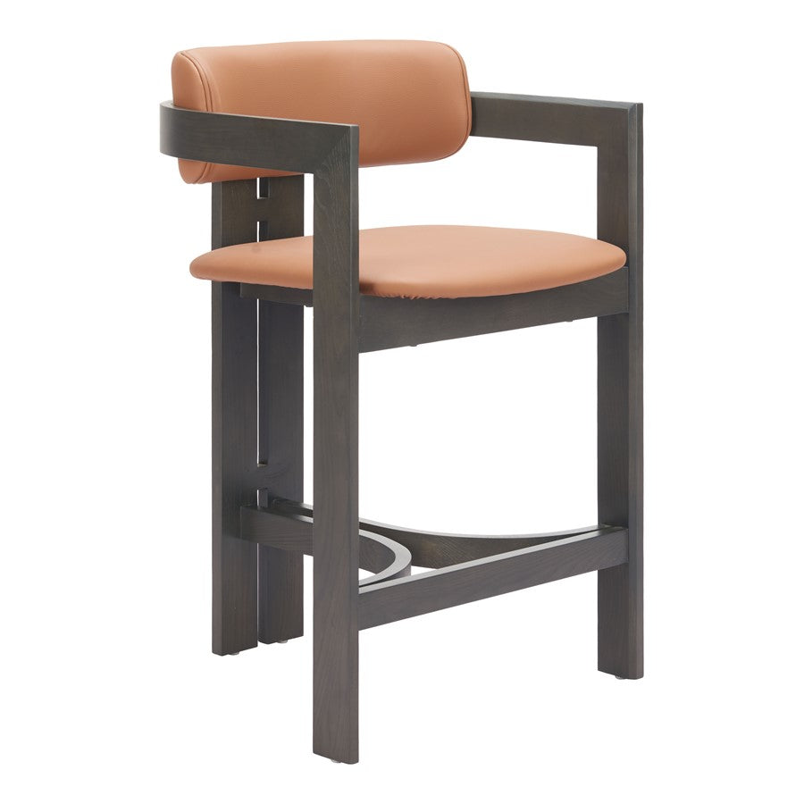 Zuo Modern Shaili Counter Stool, Brown - 110835