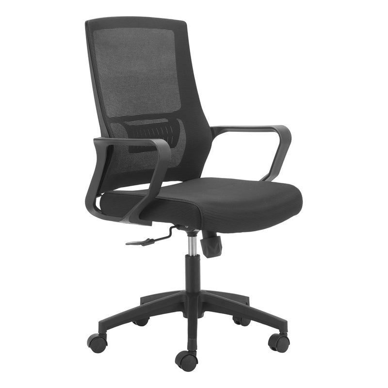Zuo Modern Jett Low Back Office Chair, Black