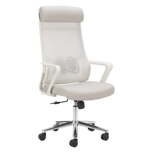 Zuo Modern Jett High Back Office Chair, Light Gray - 110841