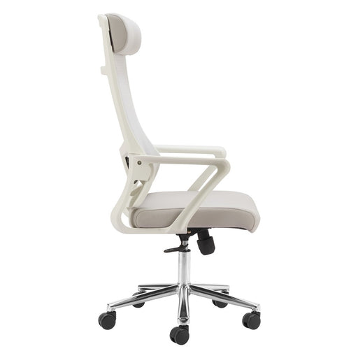 Zuo Modern Jett High Back Office Chair, Light Gray