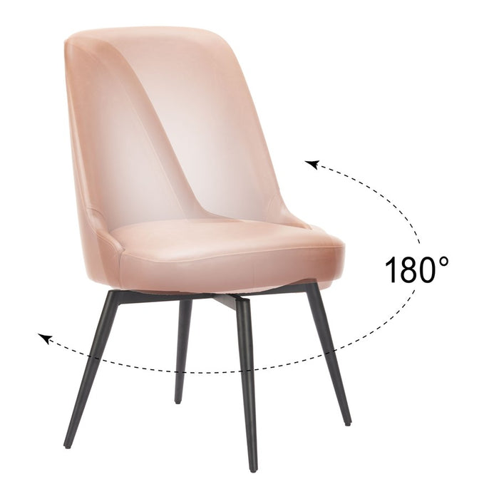 Zuo Modern Keppel Swivel Dining Chair, Set of 2, Brown
