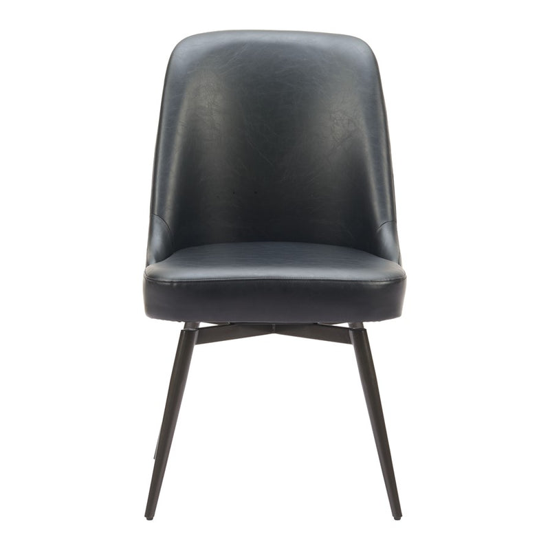 Zuo Modern Keppel Swivel Dining Chair, Set of 2, Black