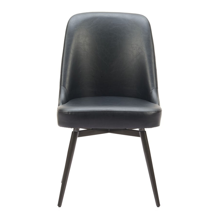 Zuo Modern Keppel Swivel Dining Chair, Set of 2, Black