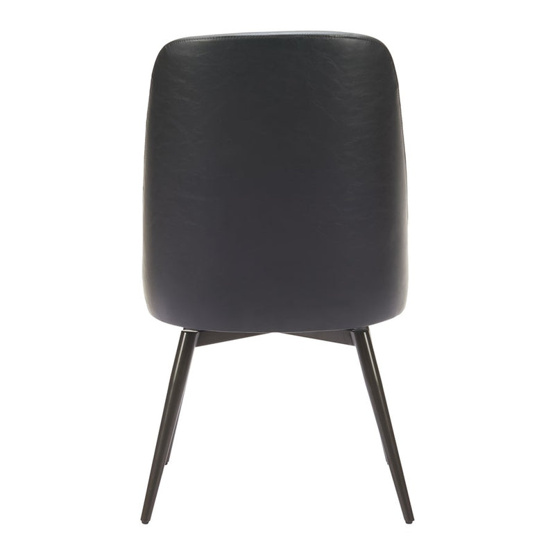 Zuo Modern Keppel Swivel Dining Chair, Set of 2, Black