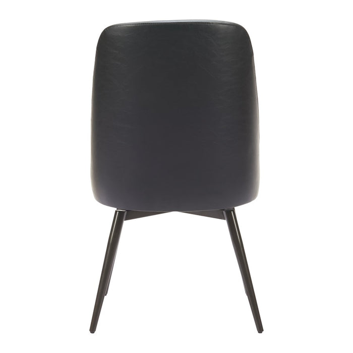 Zuo Modern Keppel Swivel Dining Chair, Set of 2, Black