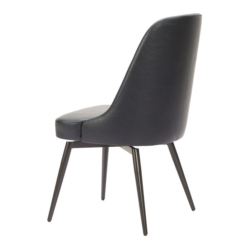 Zuo Modern Keppel Swivel Dining Chair, Set of 2, Black