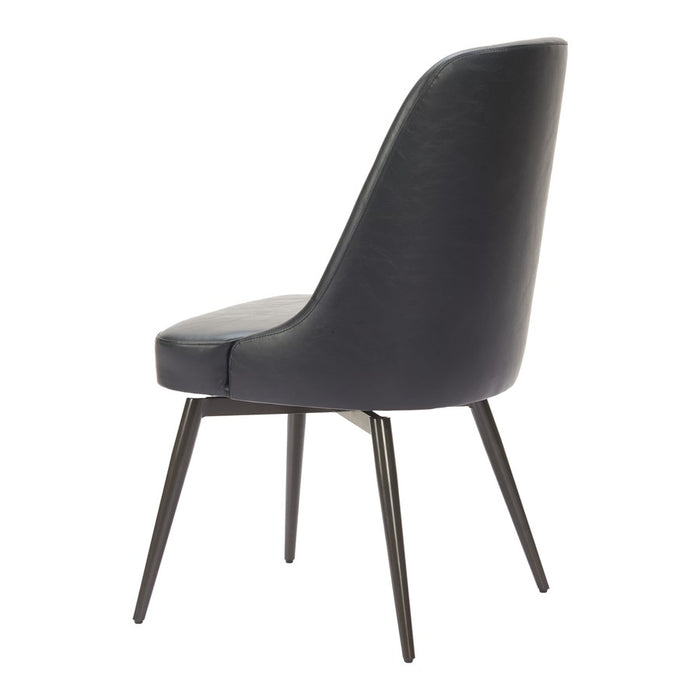 Zuo Modern Keppel Swivel Dining Chair, Set of 2, Black