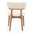 Zuo Modern Cedar Dining Chair, Set of 2, White/Walnut
