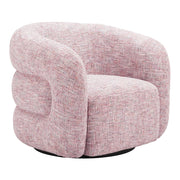 Zuo Modern Refine Swivel Chair, Pink Tweed - 110846