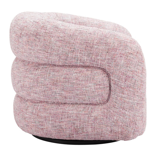 Zuo Modern Refine Swivel Chair, Pink Tweed