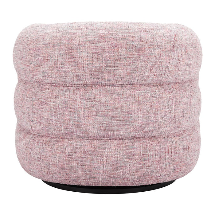 Zuo Modern Refine Swivel Chair, Pink Tweed