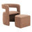 Zuo Modern Atria Accent Chair/Ottoman, Tawny Brown - 110848