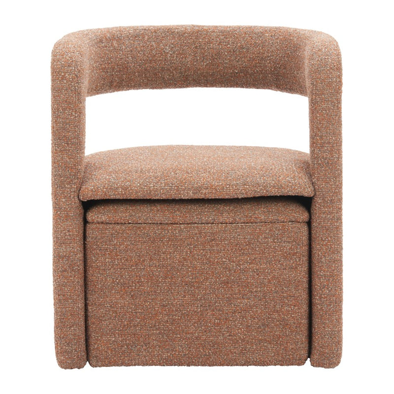 Zuo Modern Atria Accent Chair/Ottoman, Tawny Brown