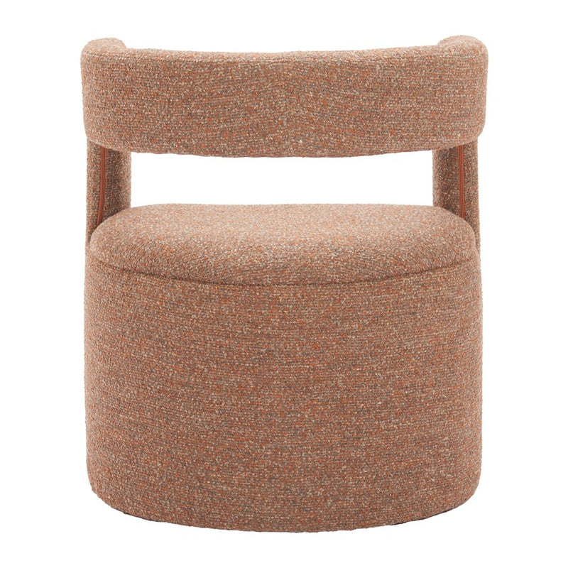 Zuo Modern Atria Accent Chair/Ottoman, Tawny Brown
