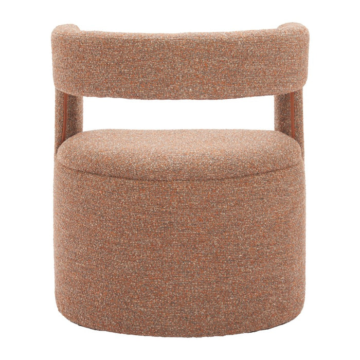 Zuo Modern Atria Accent Chair/Ottoman, Tawny Brown