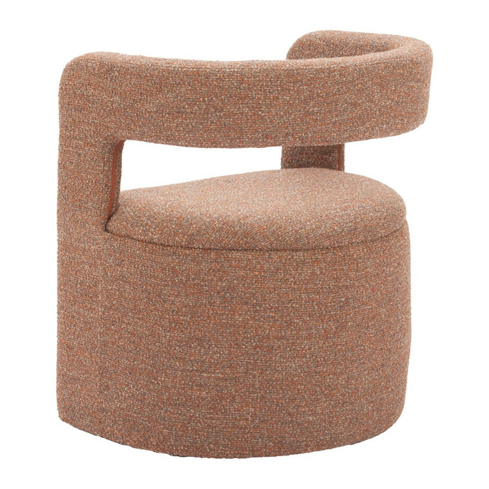 Zuo Modern Atria Accent Chair/Ottoman, Tawny Brown