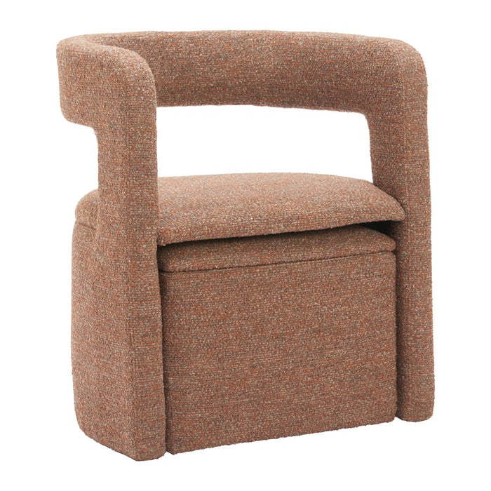 Zuo Modern Atria Accent Chair/Ottoman, Tawny Brown