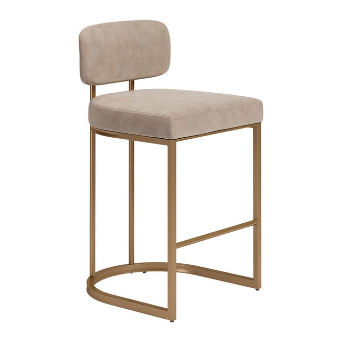 Zuo Modern Velar Counter Stool/Set of 2, Beige - 110850