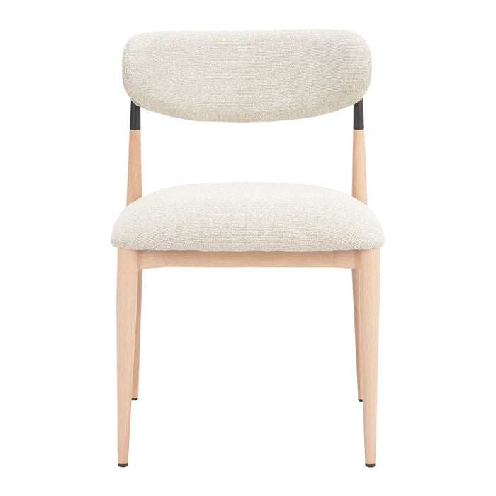 Zuo Modern Equinox Armless Dining Chair, Set of 2, Oyster Gray/Natural