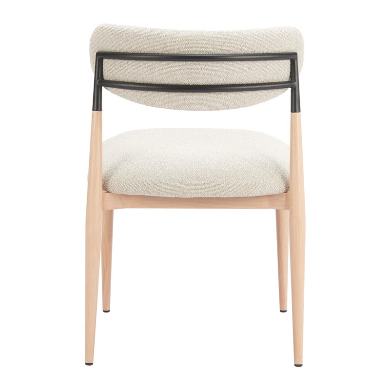 Zuo Modern Equinox Armless Dining Chair, Set of 2, Oyster Gray/Natural