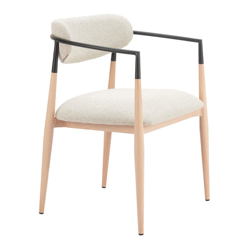 Zuo Modern Equinox Dining Chair, Oyster Gray/Natural - 110853