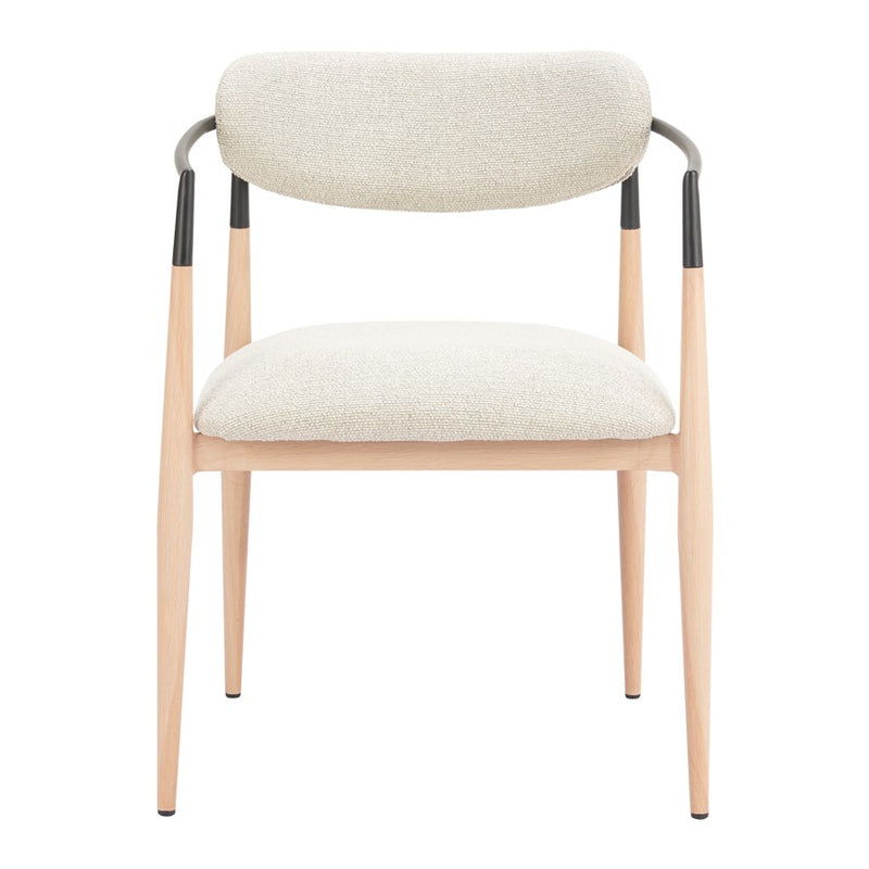 Zuo Modern Equinox Dining Chair, Oyster Gray/Natural