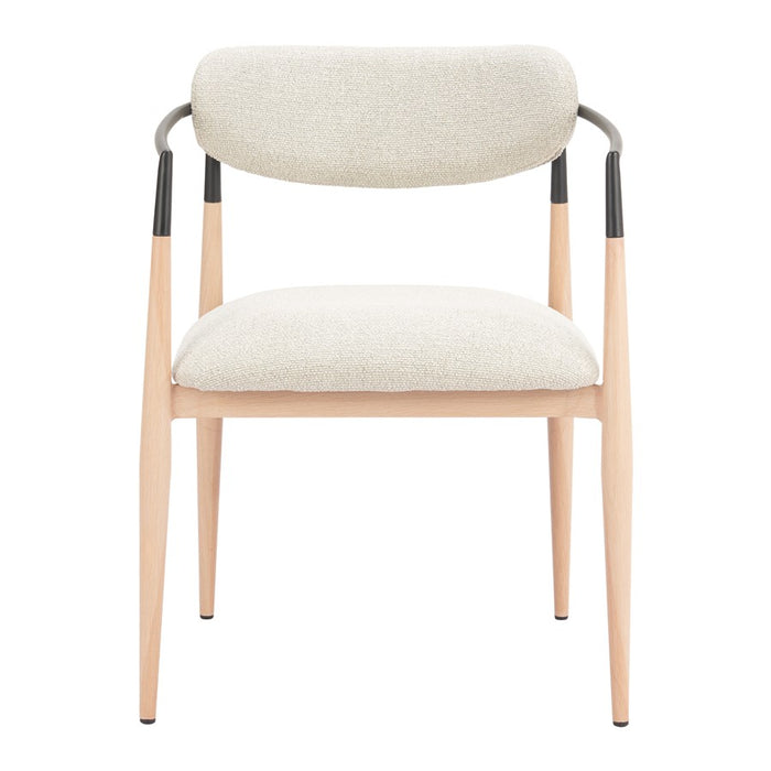 Zuo Modern Equinox Dining Chair, Oyster Gray/Natural