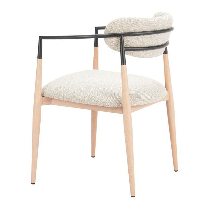 Zuo Modern Equinox Dining Chair, Oyster Gray/Natural