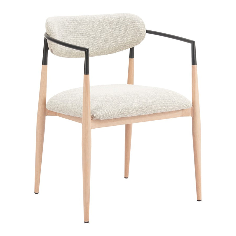 Zuo Modern Equinox Dining Chair, Oyster Gray/Natural