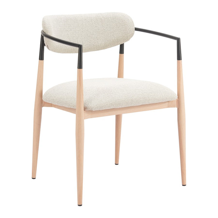 Zuo Modern Equinox Dining Chair, Oyster Gray/Natural