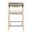 Zuo Modern Equinox Counter Stool, Oyster Gray/Natural